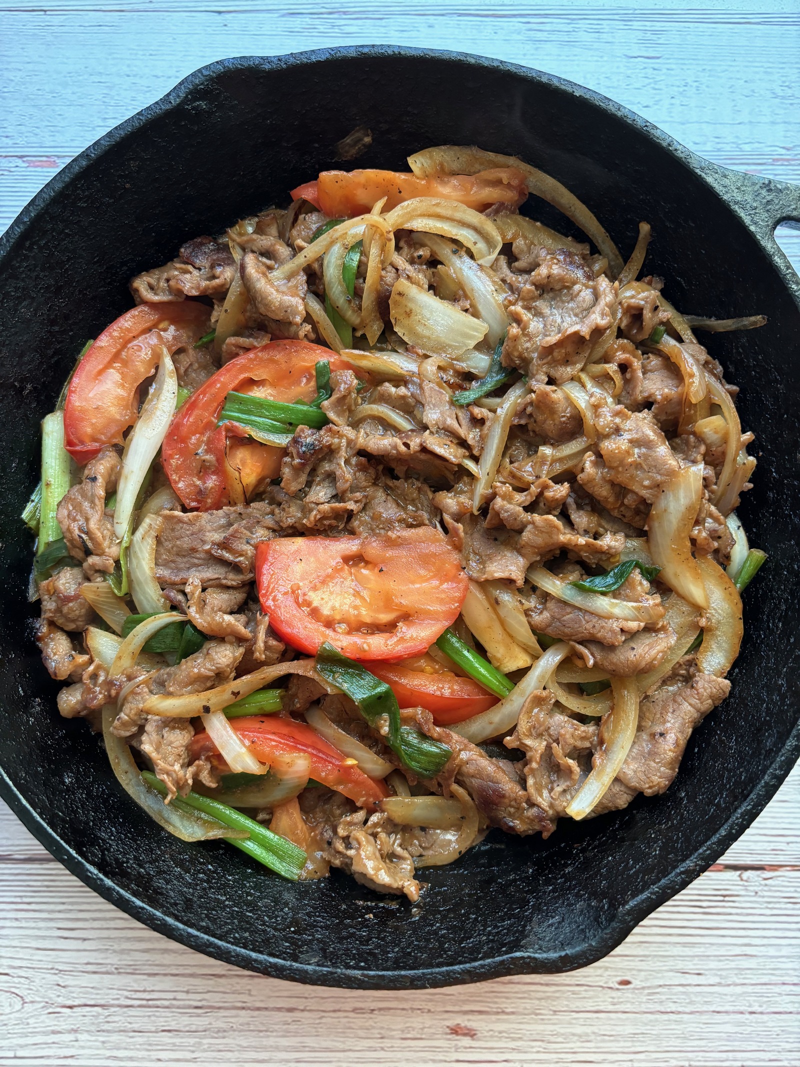 Tomato Beef Stir Fry- Easy Weeknight Dinner