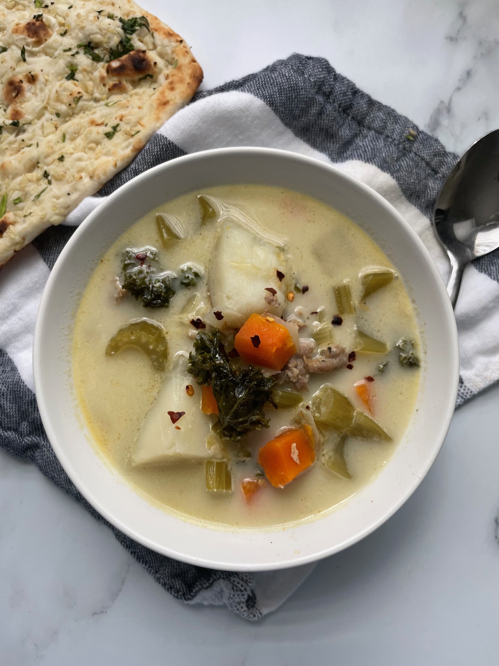 creamy tuscan sausage soup
