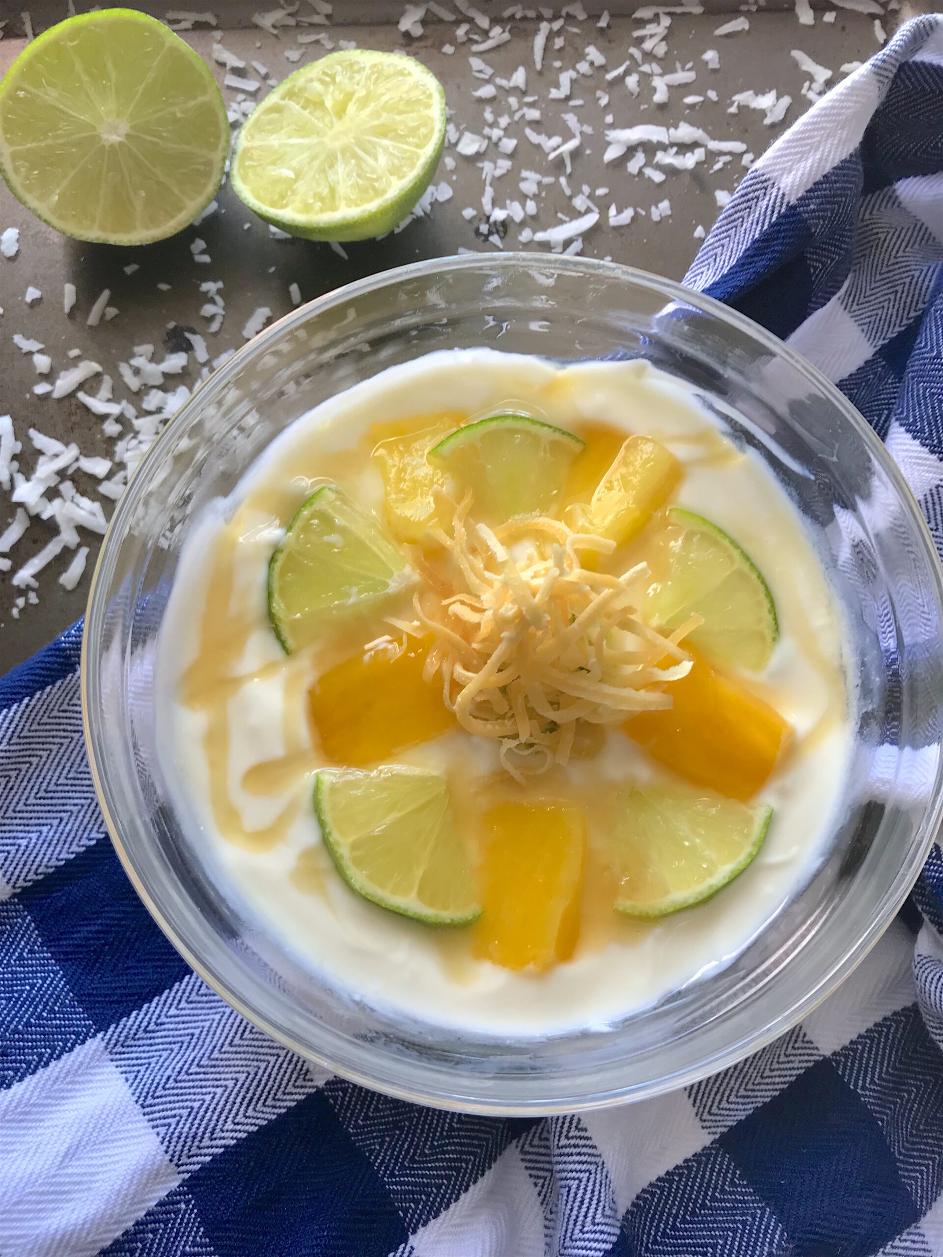 Pina Colada Yogurt-Healthy Dessert or Breakfast