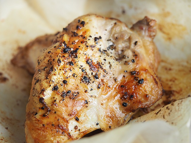 perfectly cooked chicken from searing and baking