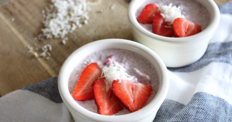 Strawberry Coconut Chia  Pudding