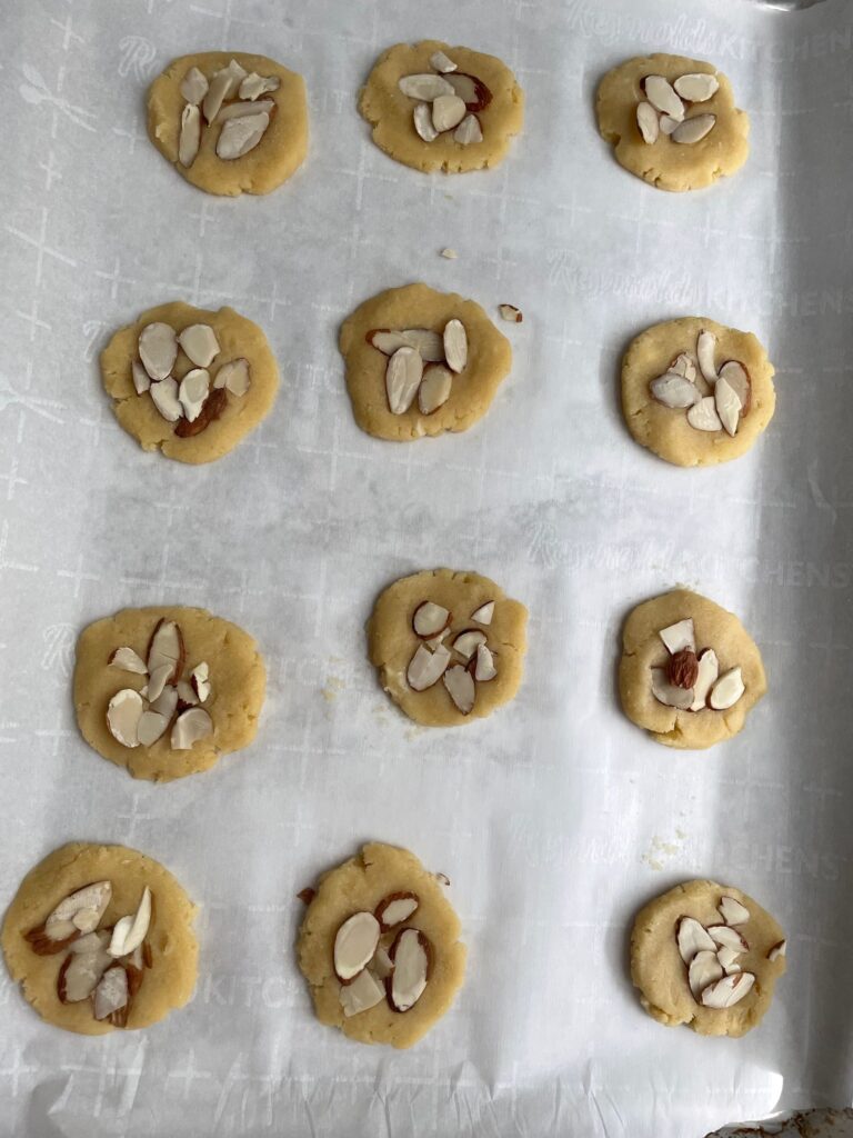 Chinese almond cookies before baking