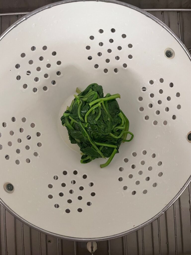 steamed spinach