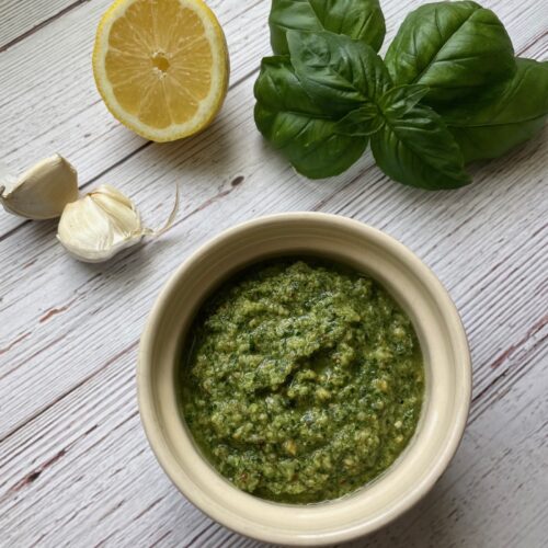 easy vegan basil pesto