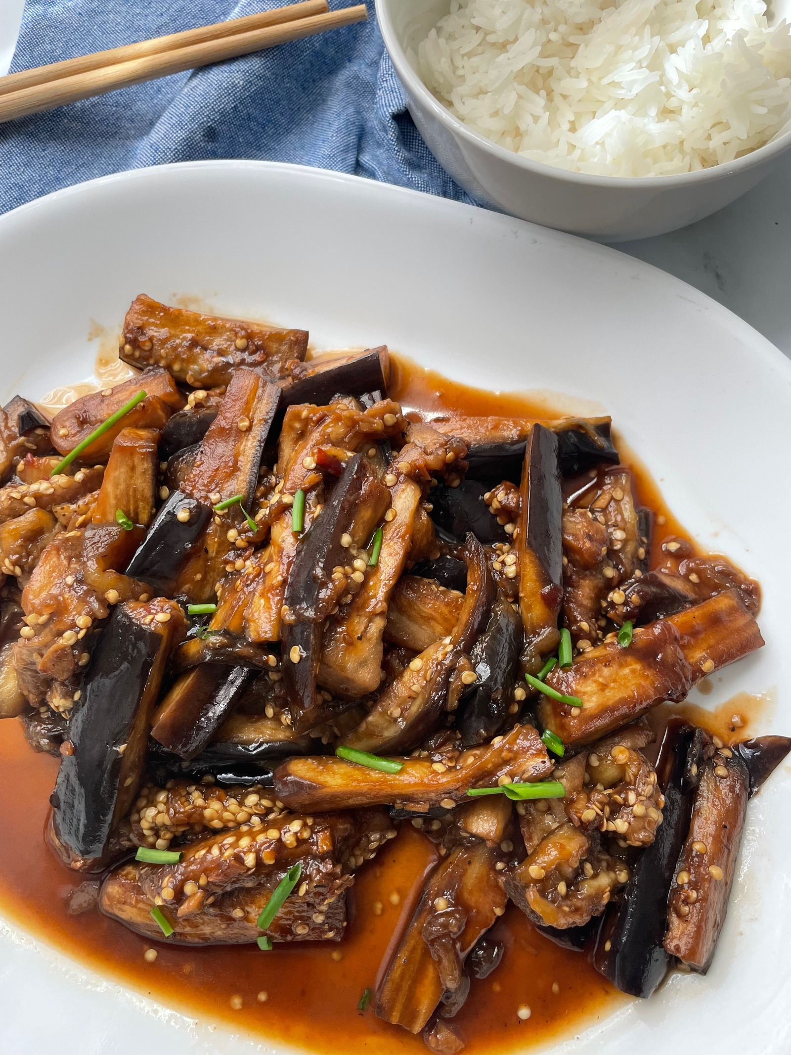 Spicy Garlic Eggplant