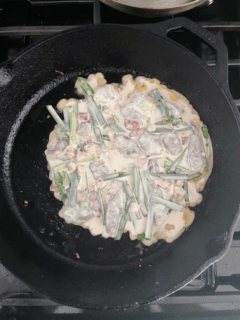 sticky rice seafood pancake