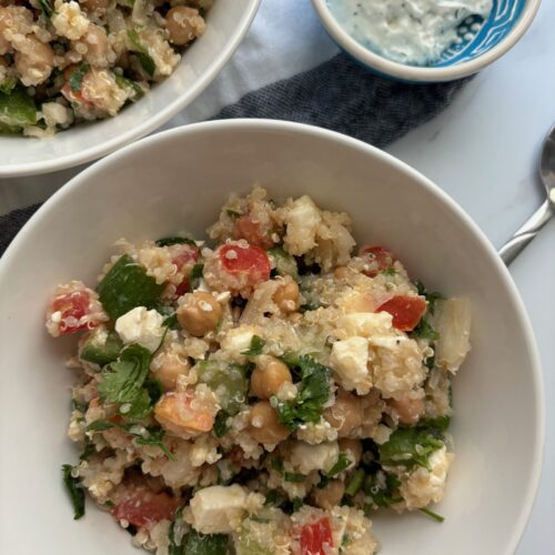 easy Mediterranean quinoa salad